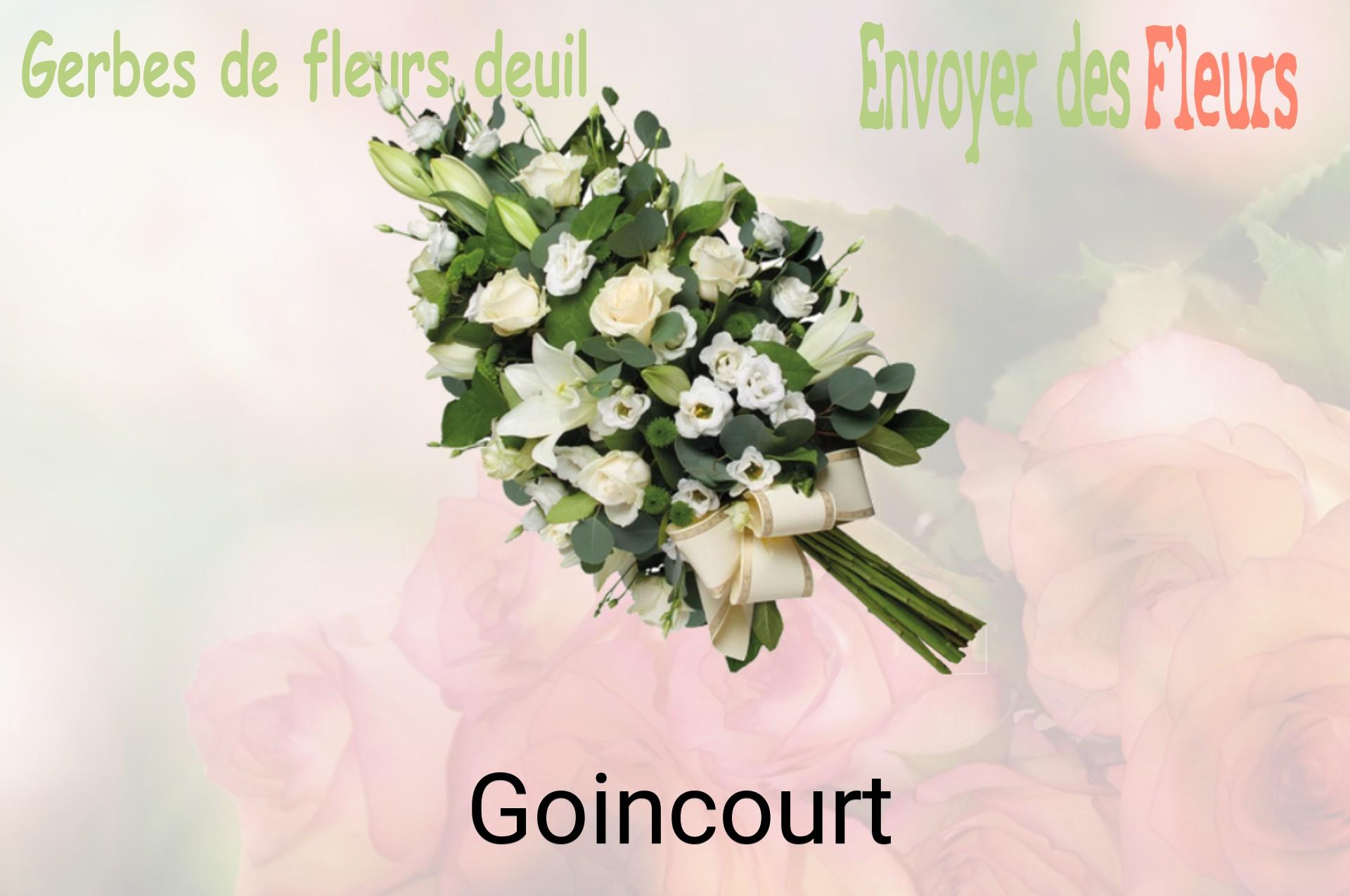 Gerbe de fleurs de deuil livrée à Goincourt